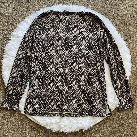 Mario Serrani Animal Snake Print Crew Neck Top New Stretchy Womens Size Medium - Picture 2 of 8